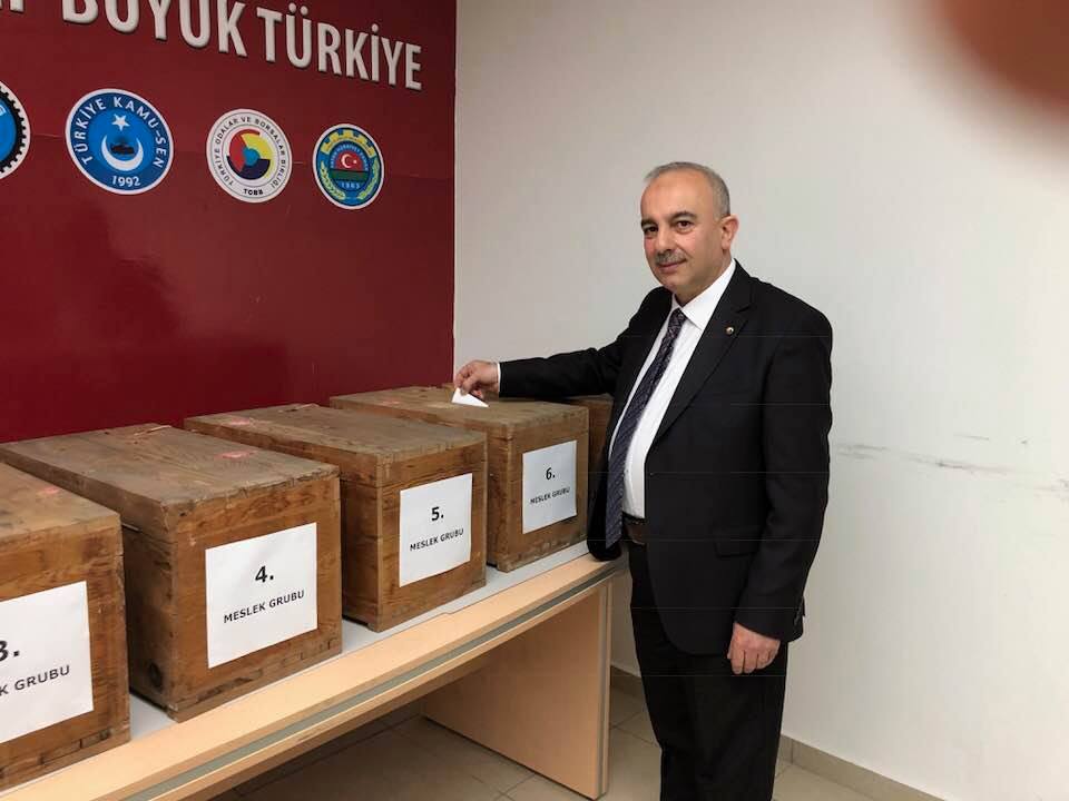 Develi Ticaret Odası Başkan Mustafa Maşlak Oy Kullanımı